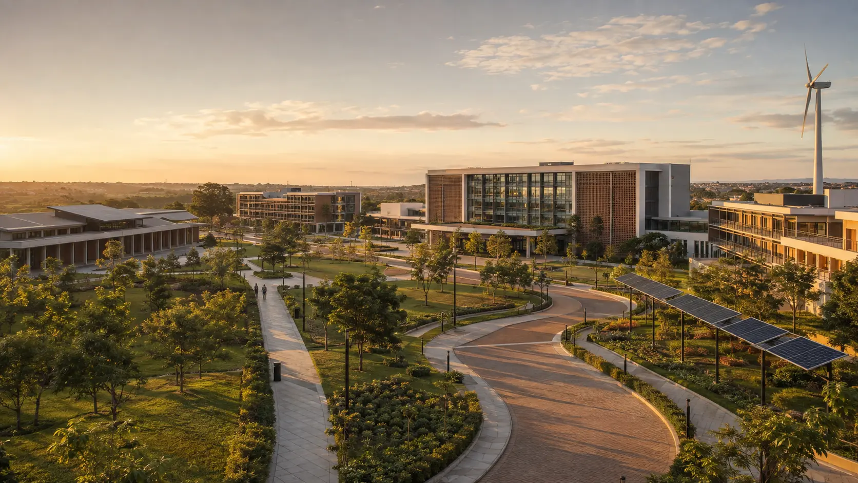 Illustrative sustainable African institutional campus